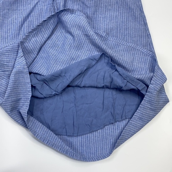 J.O.A Blue & White Striped Lace Trimmed Dress - Picture 6 of 8